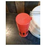 Vintage Kitchen Items, Aladdin Thermos, Vibrant Cake tin, Vintage Stir Sticks and more