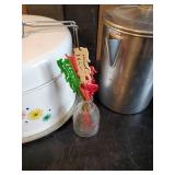 Vintage Kitchen Items, Aladdin Thermos, Vibrant Cake tin, Vintage Stir Sticks and more