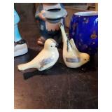 Vintage figurine Lot, Chalkware, Salt and Pepper, Ash Tray and more