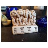 Vintage figurine Lot, Chalkware, Salt and Pepper, Ash Tray and more