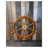 Large Wooden Ship Wheel New