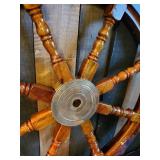 Large Wooden Ship Wheel New