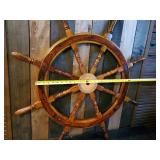 Large Wooden Ship Wheel New