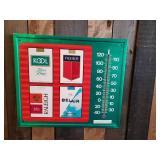Vintage tin Cigarette Thermometer Advertising Sign
