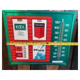 Vintage tin Cigarette Thermometer Advertising Sign