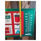 Vintage tin Cigarette Thermometer Advertising Sign