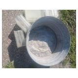 Glass Blocks and Wash Tub