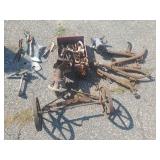 Rusty Lot of Garden Décor Nelson Bros Water Pump, Garden Tools, Horse Harnesses and much much more