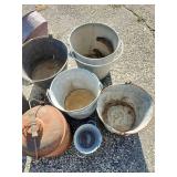 Vintage Pail / Oil funnel can Lot  great décor Make them into Planters