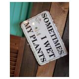 Home Décor Lot Plant Stand, Metal Sign, Candle holder and more