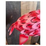 Metal Standing Flamingo, Flamingo Road sign, and wooden Décor