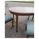 Wooden Table and 3 Chairs in good Solid condition