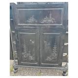 Gorgeous unique wooden wet Bar, Oriental Carved wood Design Absolutley Stunning