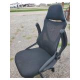 Office Chair and Metal Filing Cabinet