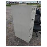 Office Chair and Metal Filing Cabinet