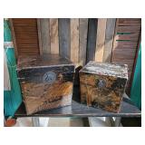 2 Oriental Boxes with unique Shape