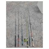 Fishing Rods one with reel  Ugly Stik, Shakespear, and others