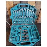 Misc tool lot , sanders, jig saw, Socket and wrench set and more