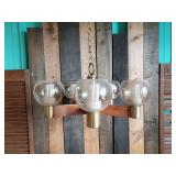 Hanging Lamp with unique design and round glass globes