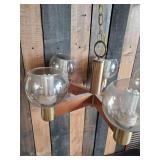 Hanging Lamp with unique design and round glass globes