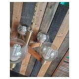 Hanging Lamp with unique design and round glass globes
