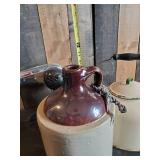 Vintage brown Jug, Hair Drier, and Porcelan Pot
