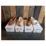 4 pair Minnetonka Moccasins New In Box Various Sizes