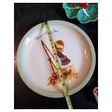 Various Vintage Ceramic Items. Royal China 22 Kt Gold trim Plates Holly Hobbie and more