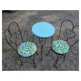 Cool Vintage refurbished Ice Cream Parlor Table and Chairs
