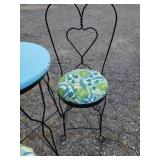 Cool Vintage refurbished Ice Cream Parlor Table and Chairs