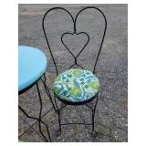 Cool Vintage refurbished Ice Cream Parlor Table and Chairs