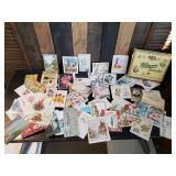 Vintage Lot of Various Greeting Cards, some with writing in them