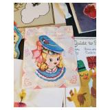 Vintage Lot of Various Greeting Cards, some with writing in them