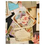 Vintage Lot of Various Greeting Cards, some with writing in them