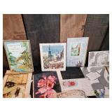 Vintage Lot of Various Greeting Cards, some with writing in them