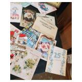 Vintage Lot of Various Greeting Cards, some with writing in them