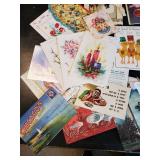 Vintage Lot of Various Greeting Cards, some with writing in them