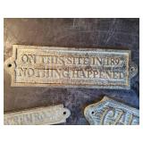 Fun Snarky Heavy duty Metal Door emblems