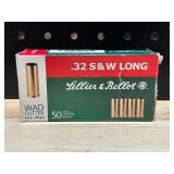 Sellier & Bellot .32 Smith & Wesson Long Wad Cutter 50 Rounds