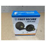 First Secure by Schlage Deadbolt and Keyed Entry Presley Lever Bronze