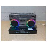 ION Retro Glow Bluetooth Cassette/Radio Boom Box with LED Lights, Translucent, RETROGLOWXUS DEMO MODEL