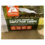 Ozark Trail Simple Push Straight Leg Instant Canopy, White, 10 ft x 10 ft