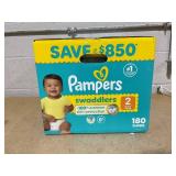 Pampers Swaddlers Diapers, Size 2, 180 Count