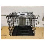 MidWest iCrate for Dogs & Cats, Metal, Double Door, Includes Leak-Proof Pan, Floor Protecting Feet, Divider Panel, Foldable, Black, 24"
