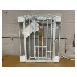 Carlson Pet Products Metal Gate for Dogs, Extra-Wide Walk Through, Additional Small Door, White, 31"