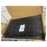 Vibrant Life Wire Dog Crate, Double-Door, Divider and Leak-Proof Tray, Metal, Foldable, Durable, Black, 42"