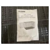 Vibrant Life Wire Dog Crate, Double-Door, Divider and Leak-Proof Tray, Metal, Foldable, Durable, Black, 42"