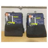 LOT OF 2 Sun Zero Vance 2-Piece Magnetic Closure 100% Blackout Back Tab Curtain Panel Pair, 37"x84", Black