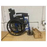 Drive Medical Blue Streak Wheelchair with Flip Back Desk Arms, Elevating Leg Rests