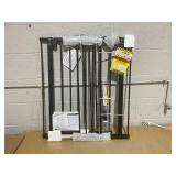 InnoTruth Baby Gate for Stairs 28.9-42.1" Wide, 30" Tall Easy Step Walk Through Expandable Dual Lock Dog Gates for The House